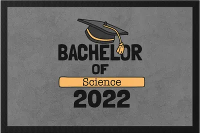 Produktbild von Bachelor of Science 2022 Fußmatte Studium Absolvent Abschluss Geschenk Bachelorabschluss Uni