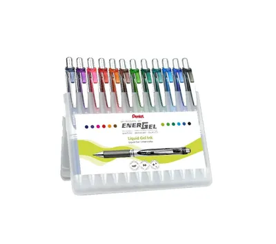 Image de PENTEL BL77-12 Roller à encre liquide gel Energel BL77 - 0,35 mm, 12 pièces assorties