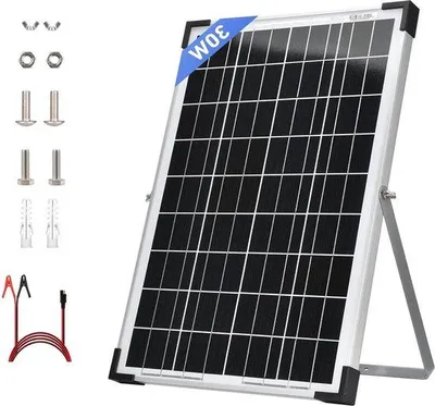 Obrázok produktu pre 30 W monokryštalický solárny modul – vysokoúčinný fotovoltaický modul – 12 V solárny panel – domáce použitie, kempovanie, karavany – batérie – použitie mimo siete