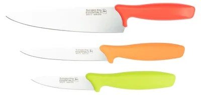 3-teiliges Messerset mit Kochmesser, Schäl- und Universalmesser