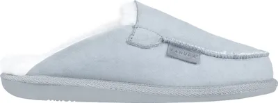 Image de Vanuba - Pantoufles Awassi Modern pour femmes Cuir véritable Laine naturelle D005 Gris-Blanc, Taille 38 EU
