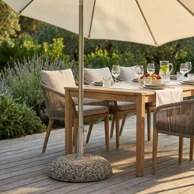 Immagine prodotto di Milani Home - Base ombrellone palo centrale mini kg 15 diametro 35 mm - Grigio