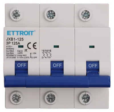 Immagine prodotto di ETTROIT Interruttore magnetotermico 3P 125A 6kA JX1312560