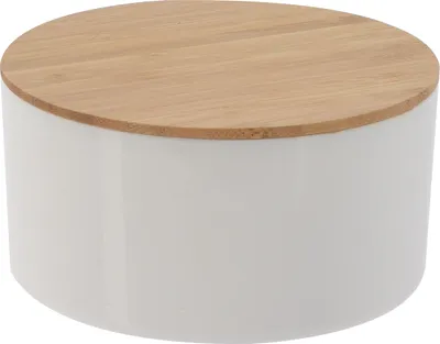 Obrázek produktu pro Kosmetický organizér se zrcadlem, kulatý, Ø 13 cm, bílý