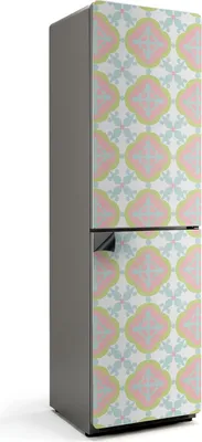 Zdjęcie produktu dla Wzór z motywami kwiatowymi - Magnetyczna osłona lodówki - Folia dekoracyjna magnetyczna do kuchni - Magnetyczna dekoracja lodówki - Samoprzylepna tablica magnetyczna - Folia magnetyczna na drzwi lodówki - 60x205 cm