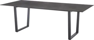 Produktbild von Diamond Garden Kufentisch OXFORD 220 x 100 cm, Edelstahl Dunkelgrau / HPL Granit Dunkel