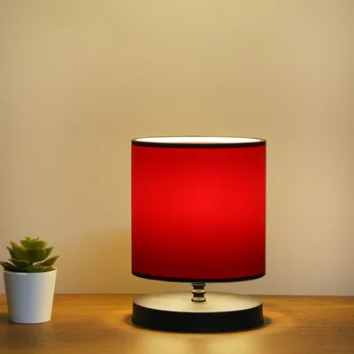 Produktbild von Opviq, AYD - 3245, Tischleuchten, Bordeauxrot, PVC, 15 x 15 x 22 cm