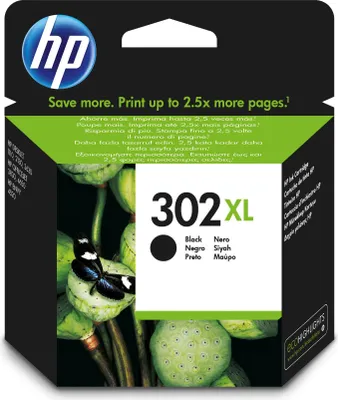 Zdjęcie produktu dla HP Oryginalny wkład atramentowy 302XL, czarny XL, Wysoki, Czarny, Tusz na bazie pigmentu, 1 szt., 430 stron(y)