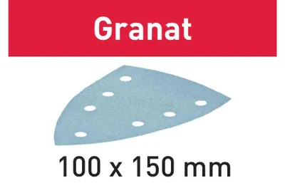Image de Abrasif GRANAT STF DELTA/7 P80 GR/50 100x150mm - FESTOOL - 497137