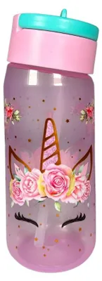 Einhorn-Trinkflasche für Kinder, 500 ml, BPA-frei, auslaufsicher