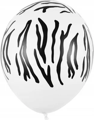 Immagine prodotto di Palloncini 30 cm, zebrati, bianco pastello, 1 pz.