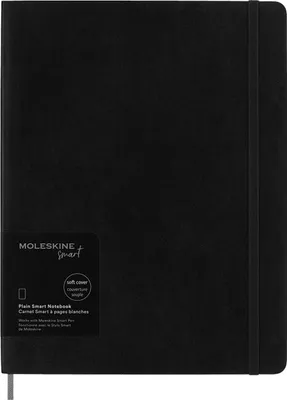 Immagine prodotto di Moleskine Smart Notebook, Sistema di Smart Writing, Smart Notebook con Copertina Morbida, Pagine Bianche e Chiusura Elastica, Formato XL 19 x 25 , Colore Nero