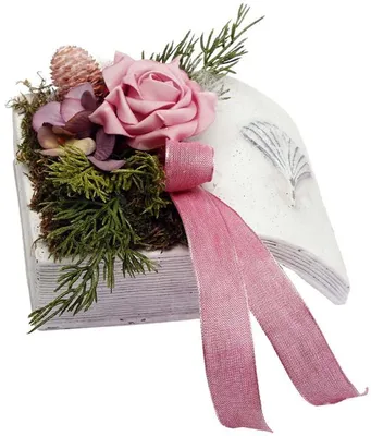 Produktbild von Keramikbuch mit Foamrose antikrosa CreaFlor Home