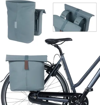 Produktbild von Basil Doppelpacktasche City graphite blue, 12x29x30 cm, 28-32ltr