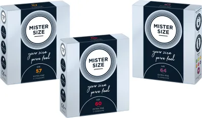 Produktbild von 9x Mister Size Kondome Probierset 57 / 60 / 64 mm - sehr große Kondome