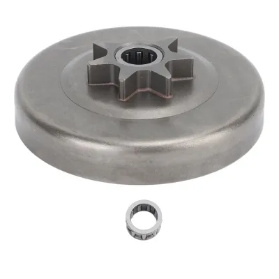 Imagen del producto de Kit de piñón para tambor, kit de piñón para tambor de 7 dientes, piñón para tambor, piñón para tambor de 7 dientes, tambor de embrague para CS4100, tambor de embrague para motosierra