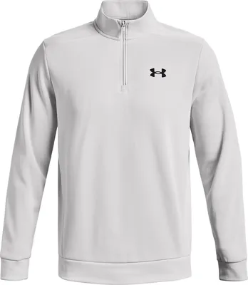 A plain studio shot of a gray quarter-zip pullover.