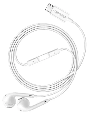 Obrázok produktu pre Mayaxess, slúchadlá s mikrofónom a káblom USB-C pre Honor Magic V5, biele