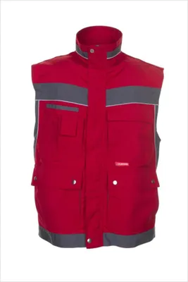 Produktbild von Planam Plaline Weste rot/schiefer Gr. M, 2537048