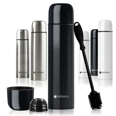 Image de Bouteille thermos à double paroi Noir 1000 ml