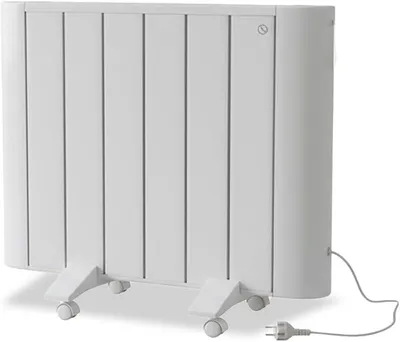 Productafbeelding van Elektrische aluminiumverwarmers met wielen of voor wandmontage, 1500 W, met 3 vermogensstanden en een timer