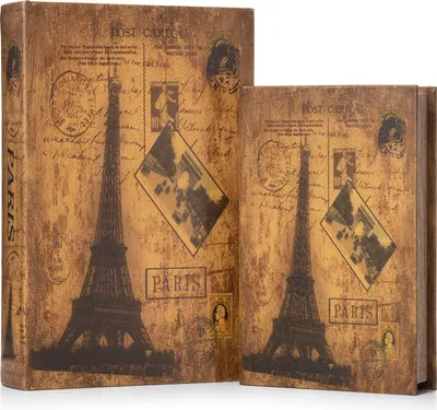 Produktbild von Moritz 2er Set Buchtresor Buchattrappe Deko Eifelturm Frankreich Paris Buch Safe Box Schatulle Buchhülle Geldversteck