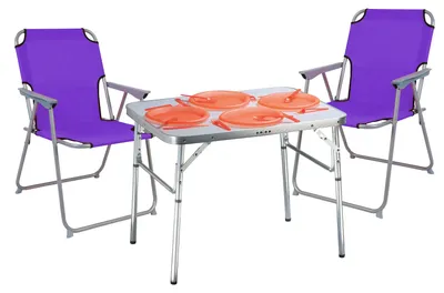 Produktbild von 3-teiliges praktisches Campingmöbel Set Alu L75xB55xH60cm