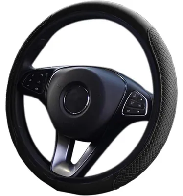 Productafbeelding van Stuurhoes universeel, 38 cm, microvezel, antislip, ademend, zwart