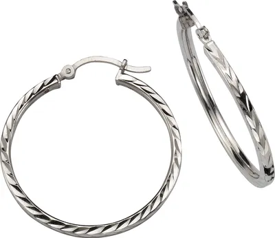 Produktbild von F Creolen 925/- Sterling Silber 3,0cm weiß 299210029R