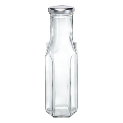 Image de Bouteille hexagonale Leifheit, bouteille en verre, bouteille, bouteille pour boissons, verre, 256 ml, 03213
