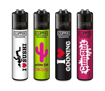 Produktbild von Clipper Feuerzeug 4er Set FFX Adult Slogan #4