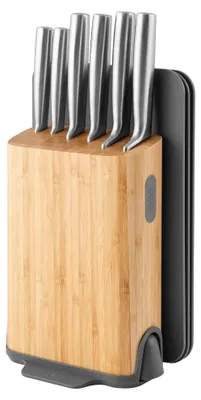 Produktbild von BergHOFF Leo Legacy, Messer-Block/Besteck-Set, Edelstahl, Edelstahl, Messerschärfer, Holz, 20 cm