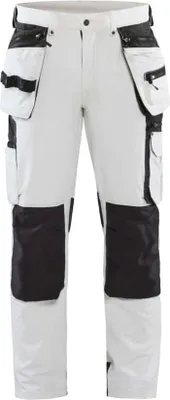 Produktbild von Blakläder®  Malerhose 4-Wege-Stretch Weiß/Dunkelgrau 1079 1645, Farbe:weiß/dunkelgrau, Größe:48