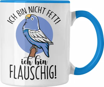 Produktbild von Trendation - Lustige Papagei-Tasse Geschenk für Papagei-Besitzer (Blau)