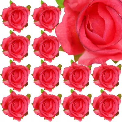 Produktbild von Topoblu 12x Künstliche Rosenköpfe für Gestecke 7cm Deko