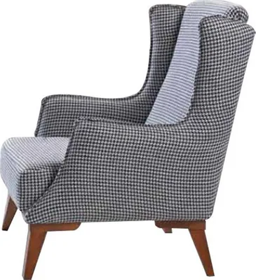 Produktbild von Grauer Karierter Einsitzer Moderner Wohnzimmer Einsitzer Luxus Möbel