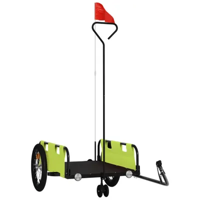 Obrázok produktu pre vidaXL Príves na bicykel Zelená látka Oxford a žehlička