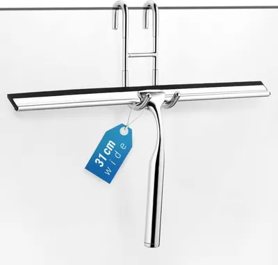 Produktbild von Duschwischer Edelstahl 31cm ohne Bohren Silikonlippe 2 Ersatzlippen