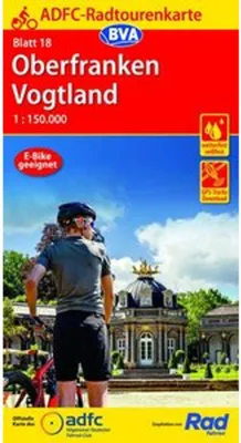 Produktbild von ADFC-Radtourenkarte 18 Oberfranken /Vogtland 1:150.000, reiß- und wetterfest, E-Bike geeignet, GPS-Tracks Download