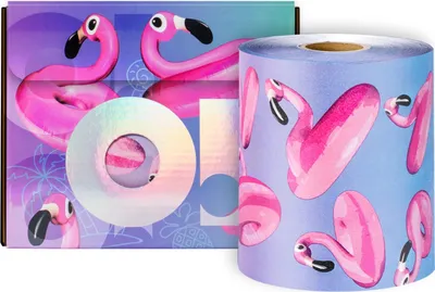 Produktbild von O! TOOLS Alufolie Wellpappe Rolle PINK FLAMINGO 100m