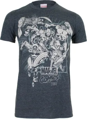Produktbild von Marvel Comics - "Band Of Heroes" T-Shirt für Herren TV214 (S) (Grau meliert)