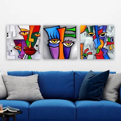 Immagine prodotto di Wallity, 3P5434755- RMY1106, Quadro colorato, Quadro su tela, 90 x 30 cm, 100% tela