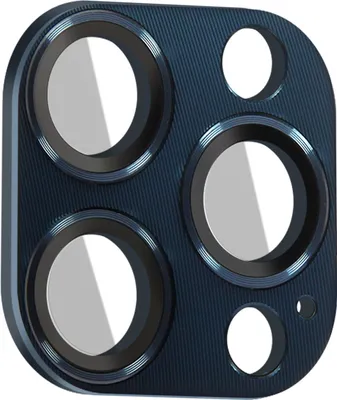 Image de film de caméra en verre 9H pour iPhone 15 Pro et 15 Pro Max Enkay bord bleu foncé
