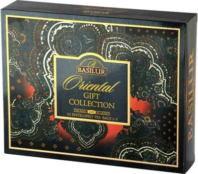 A box of Basilur Oriental Gift Collection tea.