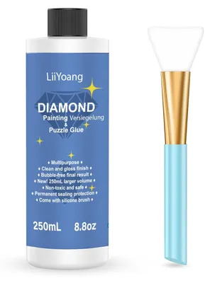 Diamantgemälde-Versiegelung 250 ml mit Silikonpinsel