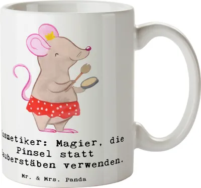 Produktbild von Mr. & Mrs. Panda Becher Kosmetiker Magie - Weiß - Geschenk, Kosmetik, Kosmetikerin, Wellness, Beauty-Magier, Kaffeetasse, Schönheit, Kaffeepott, Berufsalltag, Tasse