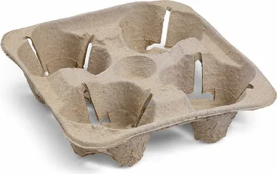 Produktbild von 90x Getränkehalter Tragetablett Becherhalter 4 Becher Coffee to Go 21x21cm