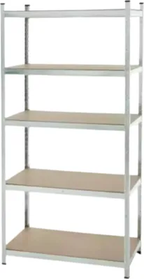 Image de Étagères métalliques réglables à 5 niveaux Quorin pour garage – capacité de 875 kg – étagères robustes pour garage, entrepôt et atelier