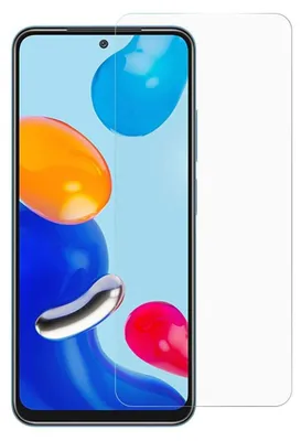 A screen protector is shown placed over a smartphone screen.