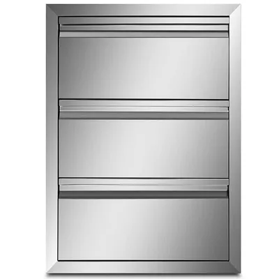 Obrázek produktu pro SucceBuy venkovní kuchyňské zásuvky 14,7 "Š x 25,4 "V x 18,7 "H, zásuvky na grilování s nerezovou rukojetí pro grilovací stanici na terase